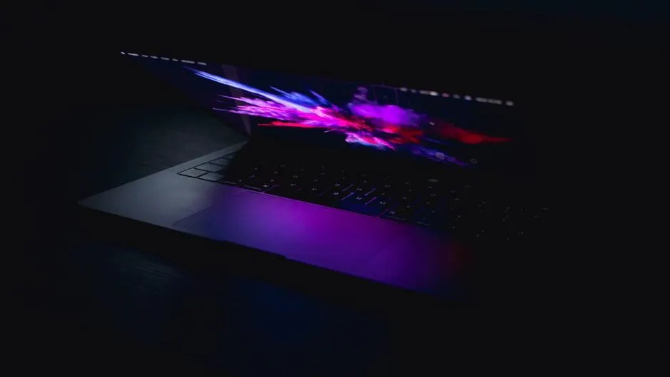 Hình nền laptop trừu tượng phong cách công nghệ